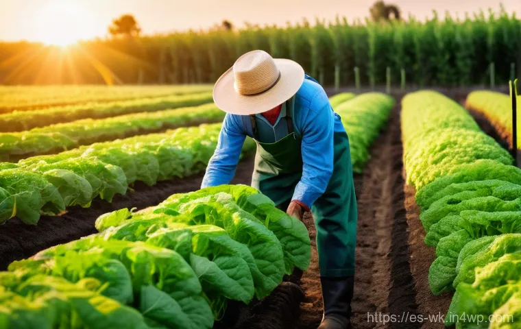 유기농 해충 관리에 대한 정부 지원 정책 - A vibrant, sun-drenched organic farm in the Spanish countryside. A knowledgeable, middle-aged Spanis...