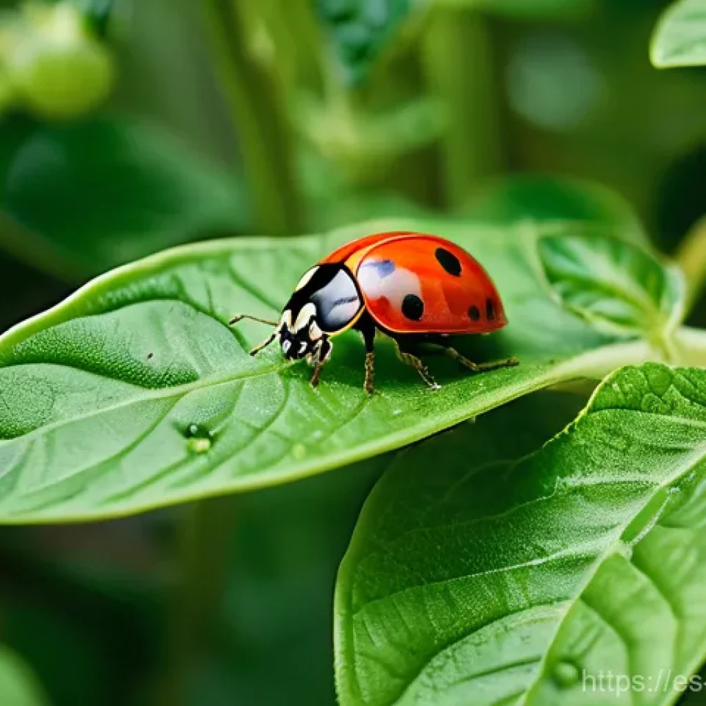 유기농 해충 관리와 지역 경제 활성화 - **Organic Harmony on the Farm:** A close-up, sun-drenched photograph of a thriving organic garden. T...