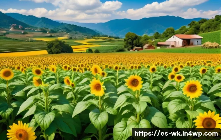해충 관리의 유기농 글로벌 동향 - A vibrant organic farm scene in a Latin American rural setting, showcasing diverse crops like basil,...